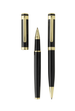 Logotrade promotional item image of: Swiss Peak Luca RCS recycled brass deluxe pen set